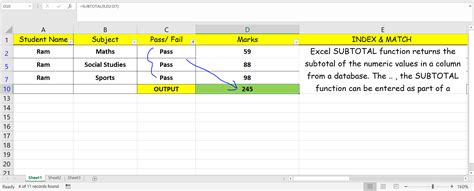 Image result for Subtotal Text Formula Excel