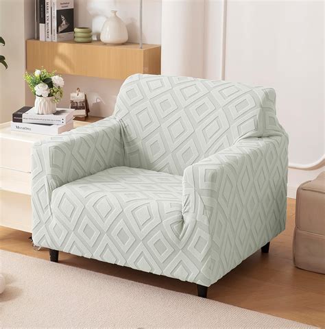 Jacquard Fabric Diamond Texture Sofa Cover 220 GSM (Smoke) – House of quirk