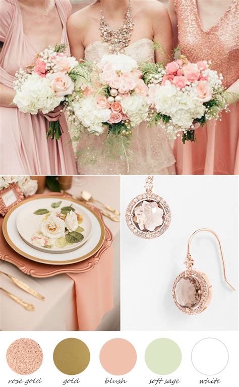 Rose Gold Color Palette Wedding