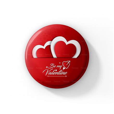 Buy Farnup Valentines Day Collection, Be My Valentine Pinback Badge ...
