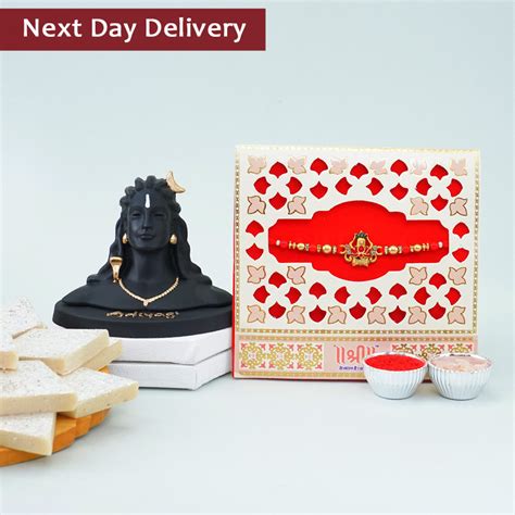 Send Mahadev Rakhi with Dry Fruits Gift Hamper Next Day Delivery Online ...