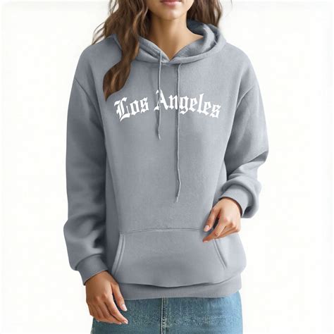 Ahabrexf Graphic Sweatshirts for Women, Everyday Pocket Design Loose ...