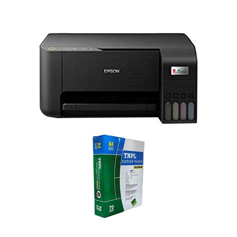 Epson EcoTank L3210 A4 All-in-One Ink Tank Printer + A4 Sheet Bundle ...