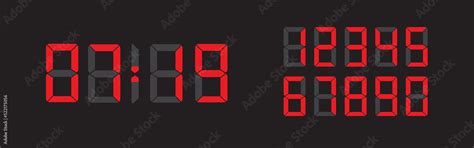 Image result for LED Digital Clock Numbers