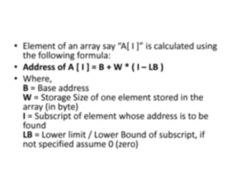 Image result for Address Calculation Formula of Array