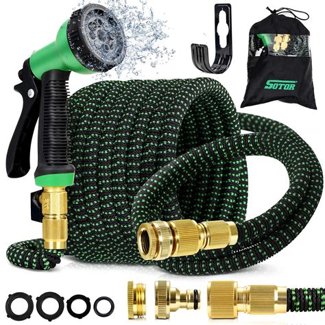 Buy Sotor Expandable Garden Hose 100FT-8 Function Spray Nozzle and 3/4 ...