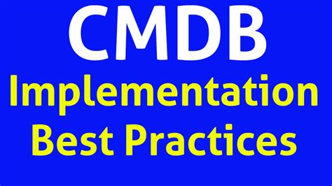Image result for CMDB ServiceNow Best Practices