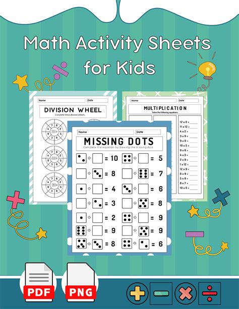 Image result for Math Activity Sheets