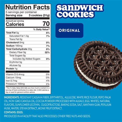 Oreos Nutrition Facts