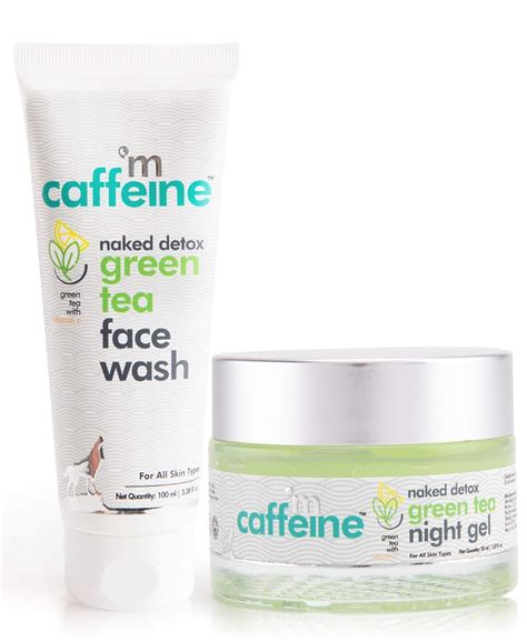 mCaffeine Green Tea Night Hydration Routine | Vitamin C | Dirt Removal ...