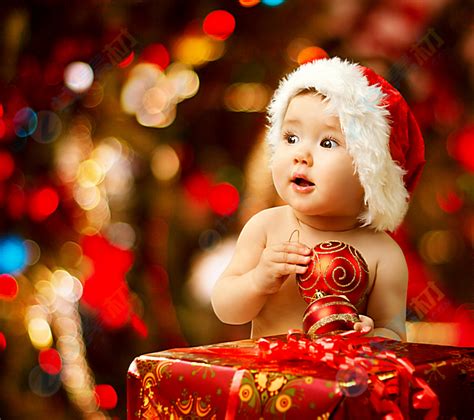 可爱圣诞节小宝宝高清图片下载-找素材