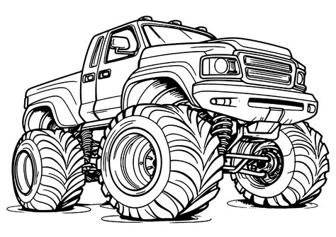 High-street car - Monster Truck Coloring Pages