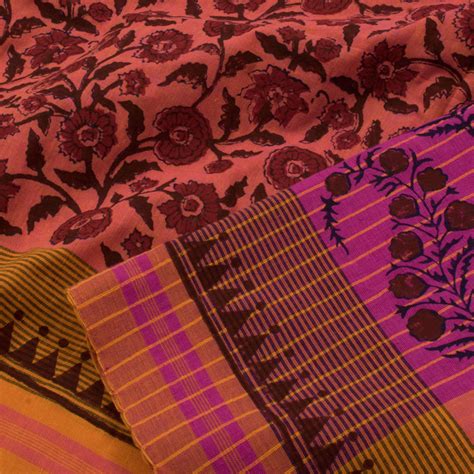 Hand Block Printed Cotton Saree 10057403