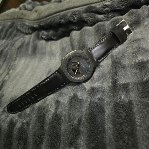 Handmade Casio G-Shock leather strap - Indianleathercraft