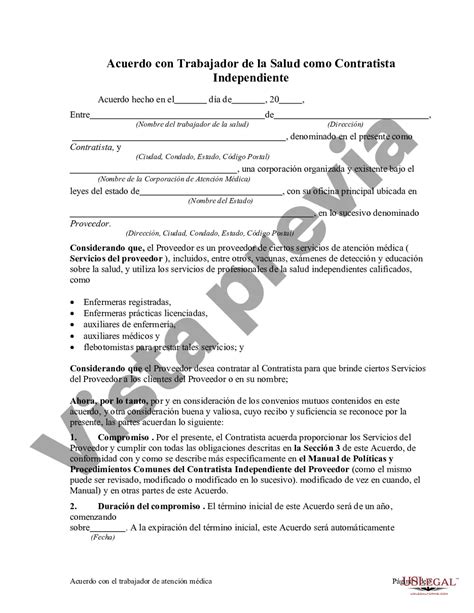 Portland Oregon Acuerdo con Trabajador de la Salud como Contratista ...