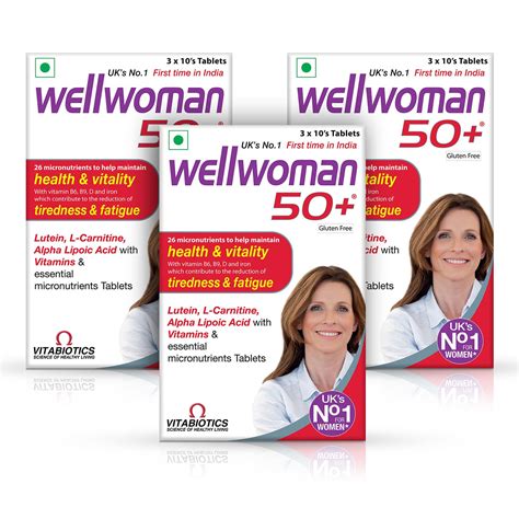 WELLWOMAN 50+ Multivitamins For Women Over Age 50 Years With Vitamins ...