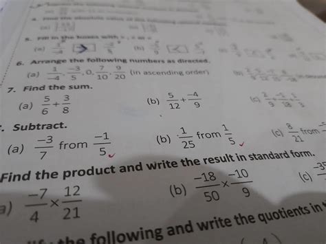 Q-) Find the product and write the result in standard form .1) -7/4 × ...
