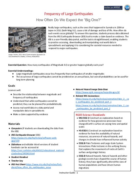 Fillable Online d32ogoqmya1dw8 cloudfront How Often Do Earthquakes ...