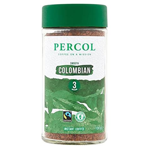 Percol Smooth Colombian Instant Coffee 100g (100% Arabica, Fairtrade ...