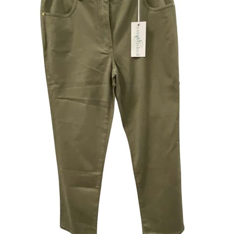 Established Womens Olive Green Straight Leg Pants/Jeans, Size 12