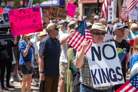 Protesters gather for 'No Kings' events across Wisconsin - WPR