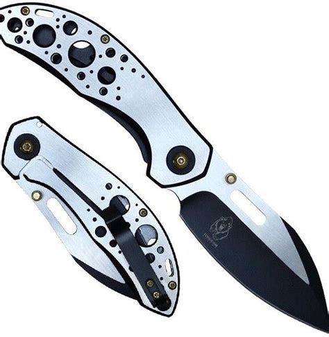 Amazon.com : Spring-Assist Folding Knife 3.5" Black Silver Blade ...