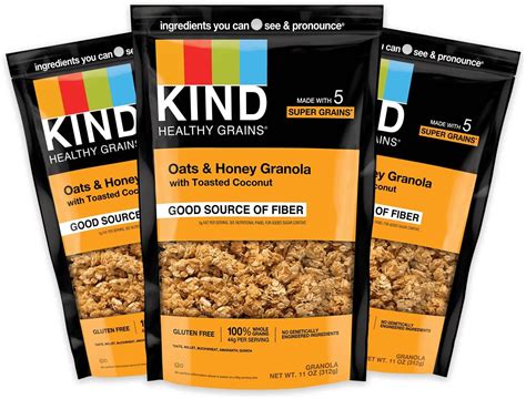 Amazon.com: KIND HEALTHY GRAINS Granola, Healthy Snack, Peanut Butter ...