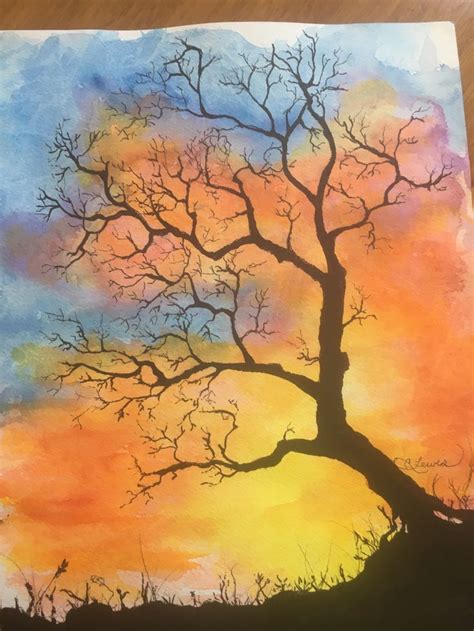 Abstract Tree Painting