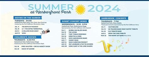 Harborside Concerts, Harborfront Park Port Jeff, Port Jefferson, 11 ...