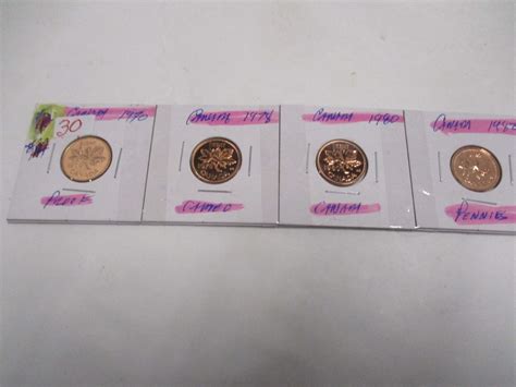 1970, 1978, 1980, & 1982 PROOF CANADA PENNY SET