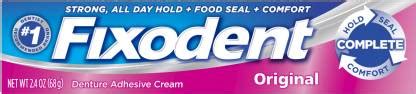 Fixodent Complete Original Denture Adhesive Cream 2.4 Oz Toothpaste ...