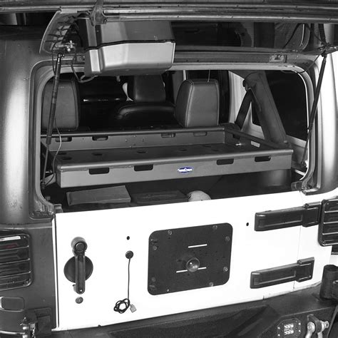 Buy Hooke Road for 07-18 Jeep JKU Rear Trunk Rack Cargo Basket Security ...