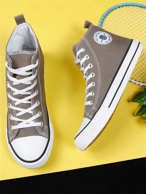 MOZAFIA Men Lightweight High-Top Lace-Up Canvas Sneakers - Price History