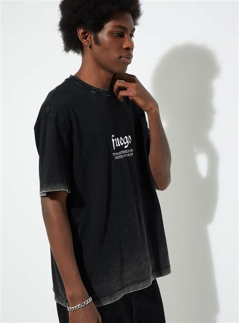 Buy URB_N Men Oversized Typographic Printed T-shirt Online at just Rs ...