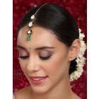 Gold Toned Handcrafted Brass Kundan Earrings