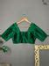 Green Art Silk U Neck Padded Blouse|Tulasi|Suta