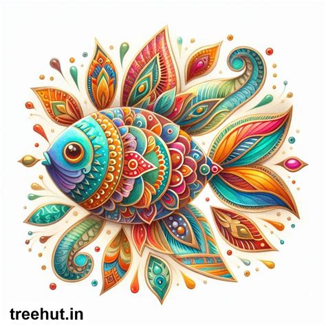 Free Fish Cutout for Rangoli or Toran, Diwali Decoration Ideas ...
