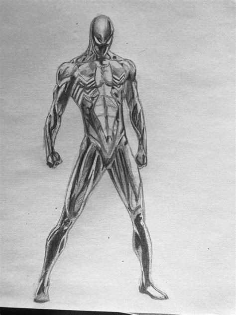 Black suit spidey : r/sketches