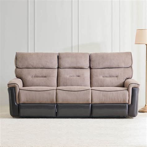 Buy Cristian Fabric 3+1+1 Seater Recliner Set - Brown from Home Centre ...