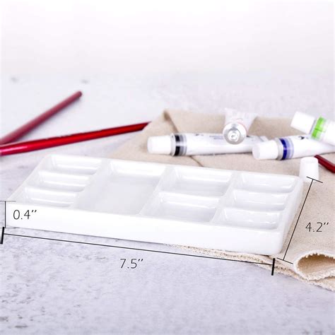 VanEnjoy White Square Ceramic Artist Paint India | Ubuy