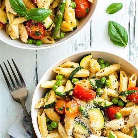 Chicken Pasta Primavera - Insanely Good