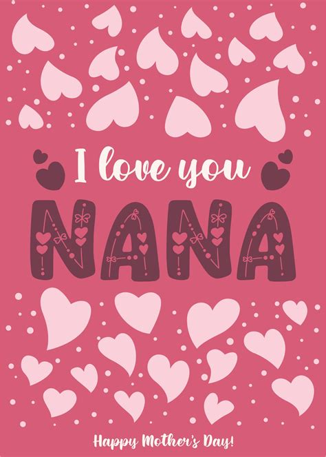 Happy Birthday Nana Printable Cards - Printable And Enjoyable Learning