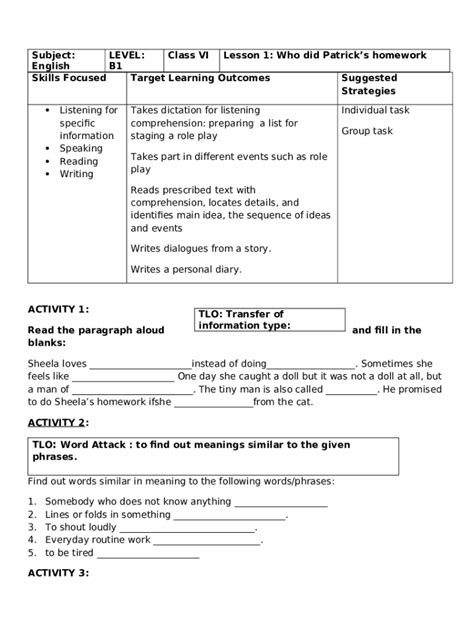 Image result for Class Six English Lesson