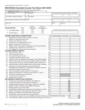 Download Mi1040x Preparer Form - Fill and Sign Printable Template Online