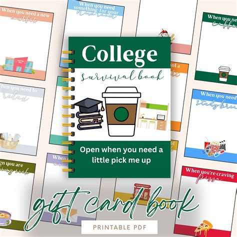 Printable College Gift Card Book College Care Package - Etsy Canada