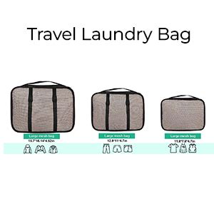 PETRICE Polyester Travel Organizer 7 In 1 Travel Laundry Cosmetics ...