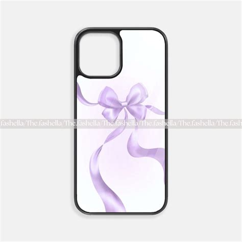 Lavender aura bowpremium glossy phone case – THE FASHELLA