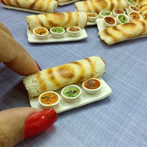Paper Dosa South Indian Miniature Food Magnet – small IDEA