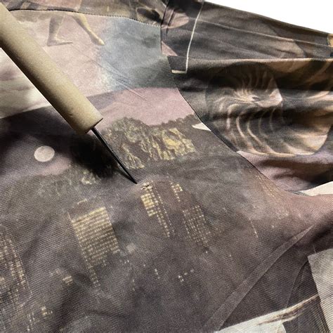 vintage 1970’s collage print polyester shirt | NOIR ONLINE