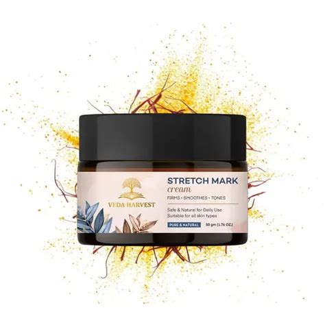Natural Stretch Mark Cream for Women & Men - 50gm | Veda Harvest